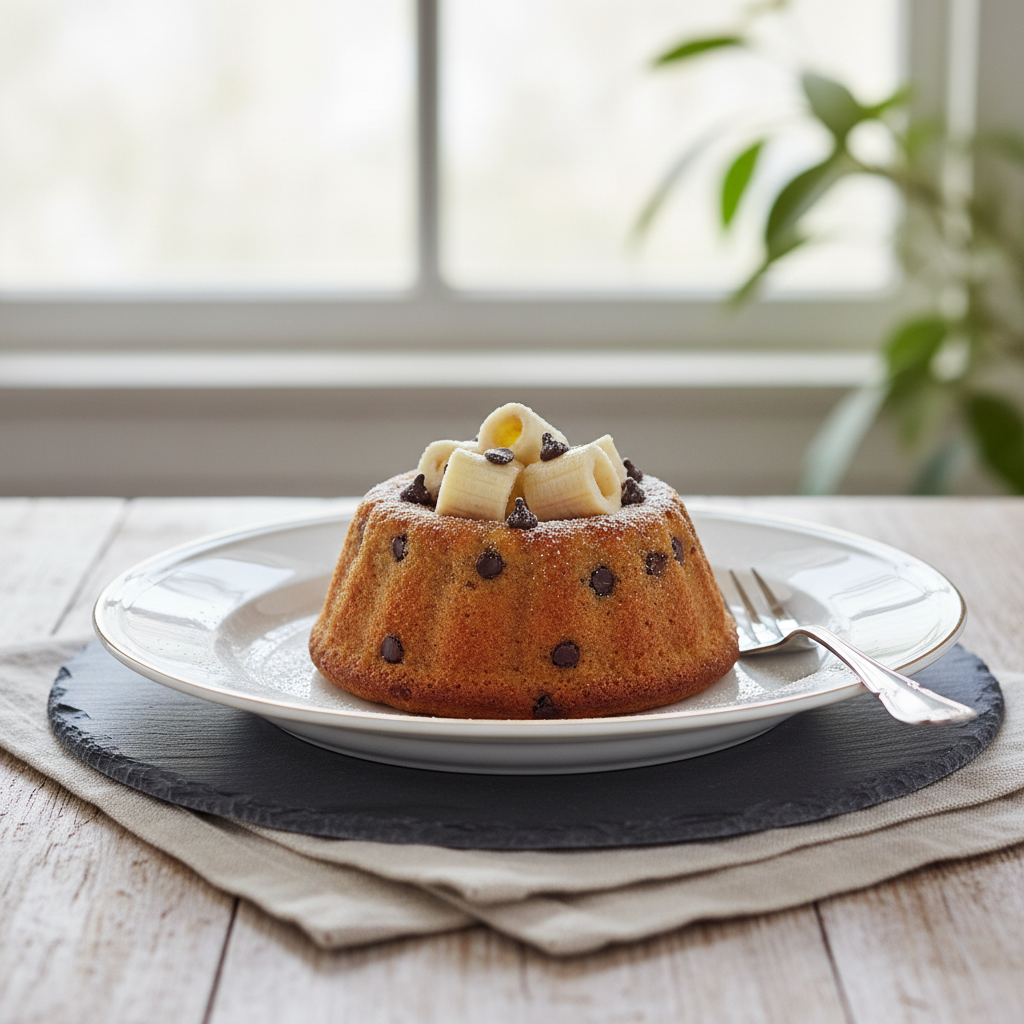 Photo de Cake fondant banane et pépites de chocolat noir