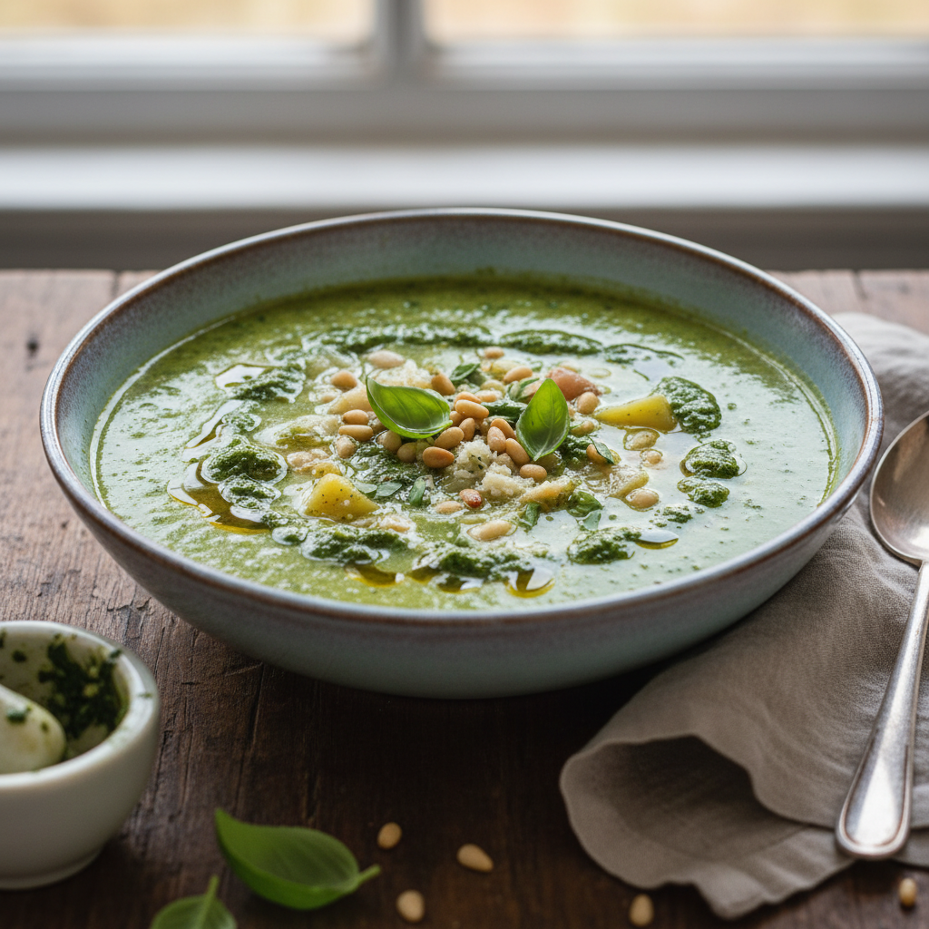 Photo de Recette de soupe au pistou traditionnelle et parfumée