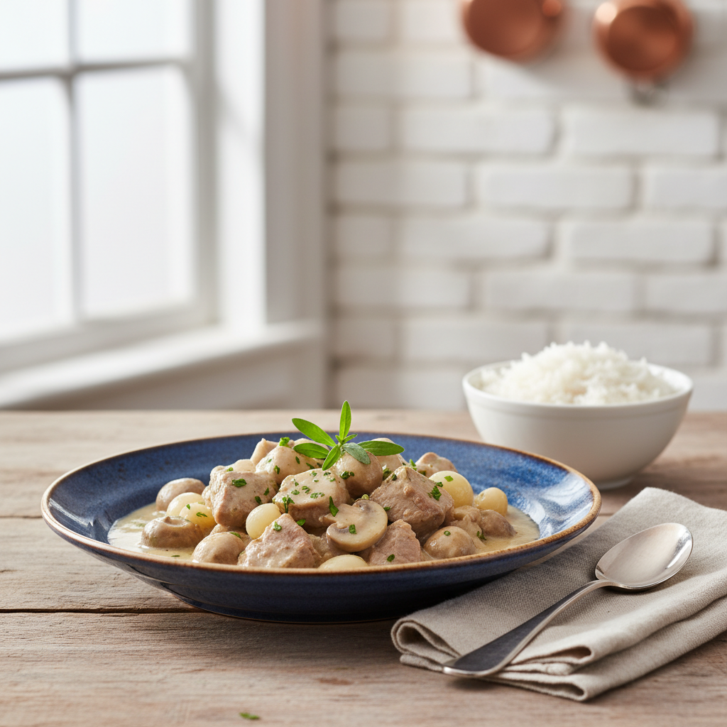 Photo de Recette de la blanquette de veau à l'ancienne