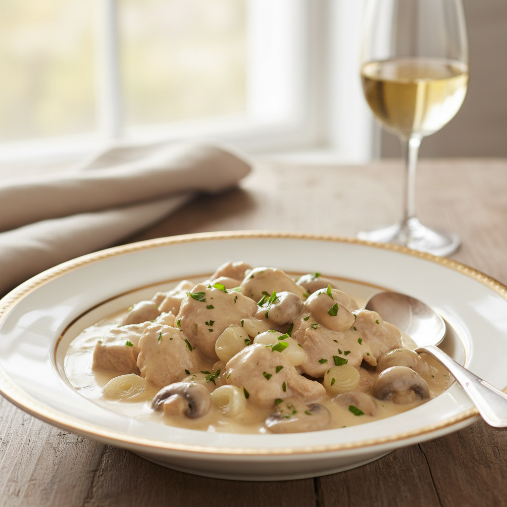 Photo de Recette de blanquette de veau fondante et sa sauce onctueuse