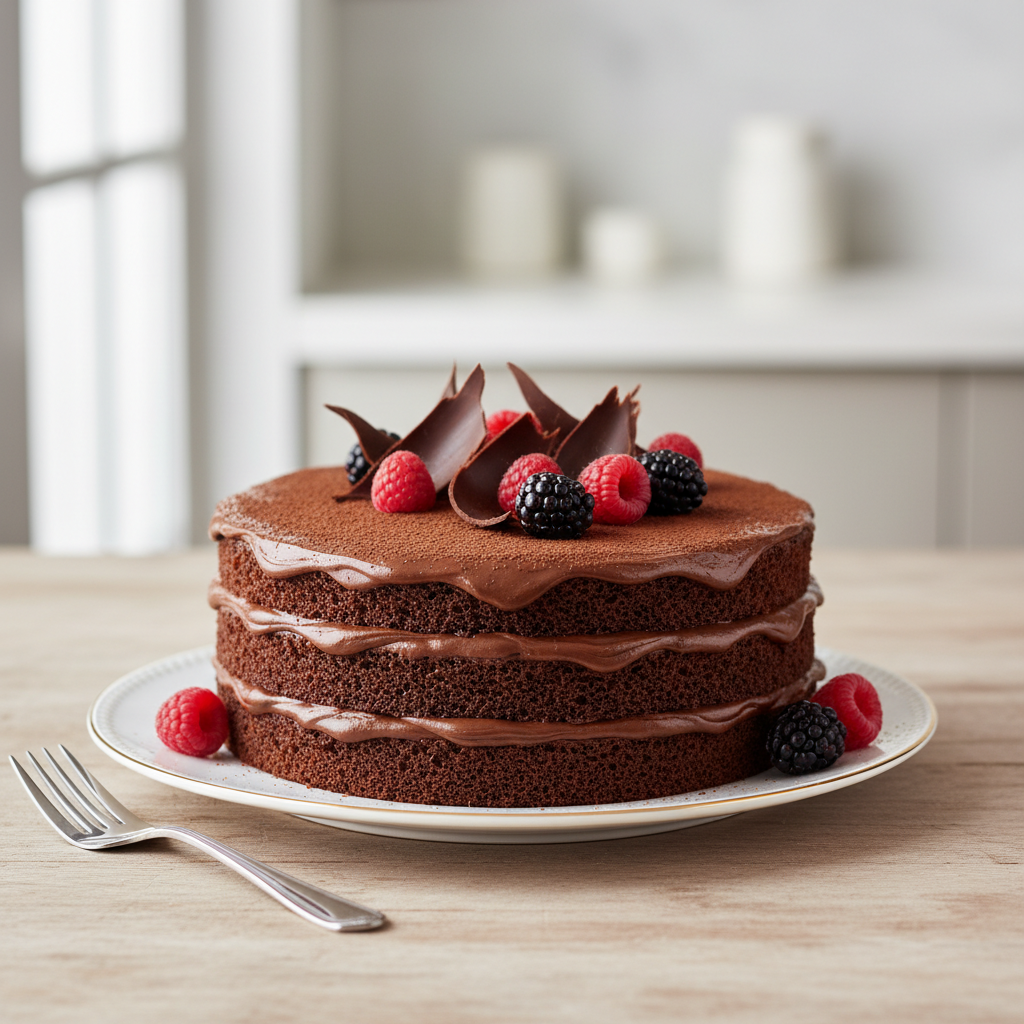 Photo de Recette du gâteau au chocolat moelleux façon pâtissière