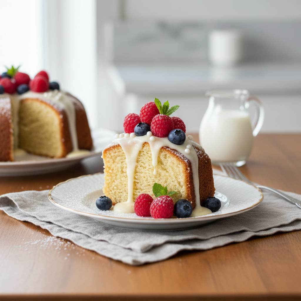 Photo de Recette de pain de cake moelleux à la vanille