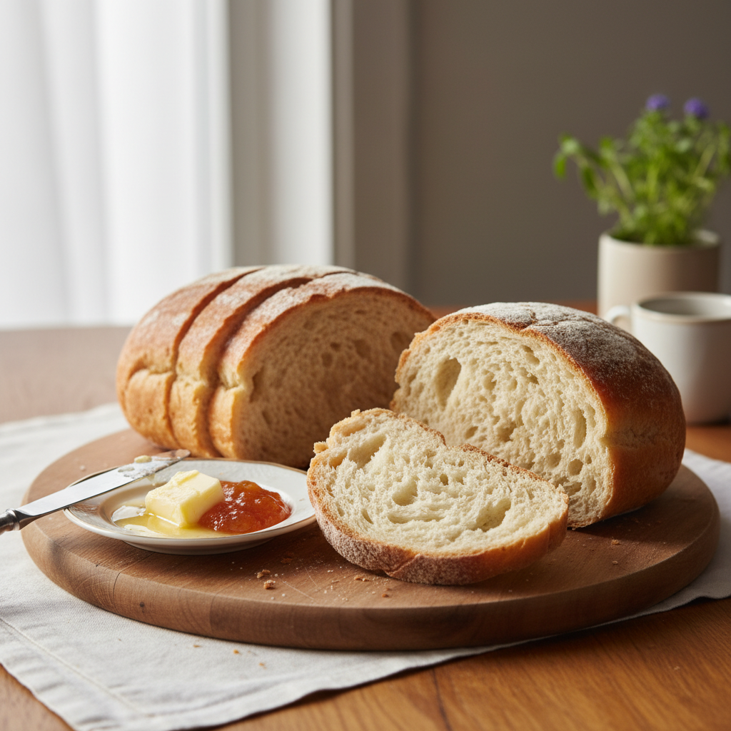 Photo de Recette de pain blanc maison à la mie filante
