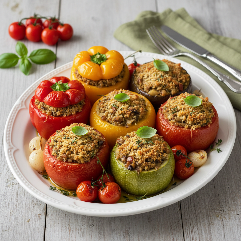 Photo de Recette des légumes farcis à la provençale sans viande