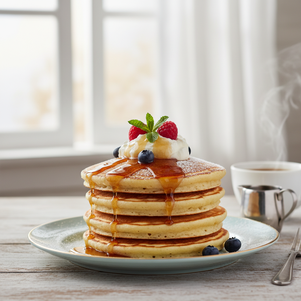 Photo de Recette des pancakes américains au babeurre traditionnel