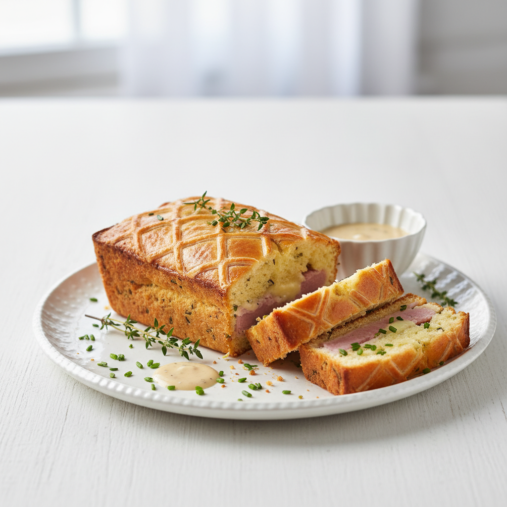 Photo de Recette de cake jambon fromage traditionnel et savoureux