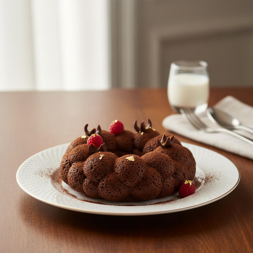 Photo de Recette de gâteau nuage au chocolat noir intense