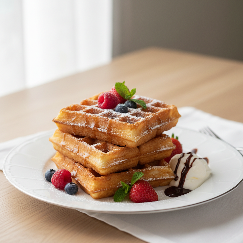 Photo de Recette de gaufres croustillantes façon Cyril Lignac