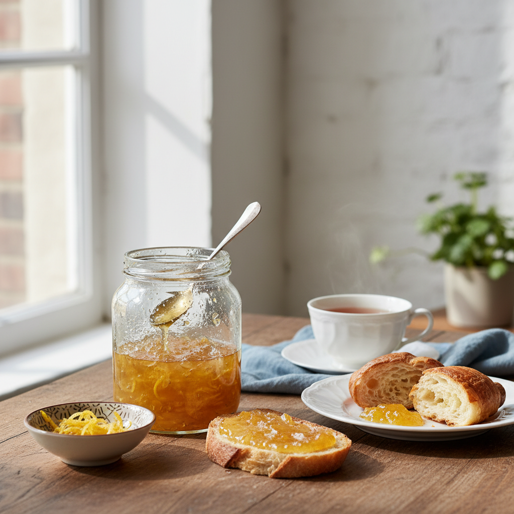 Photo de Recette de la confiture de citron aux zestes confits