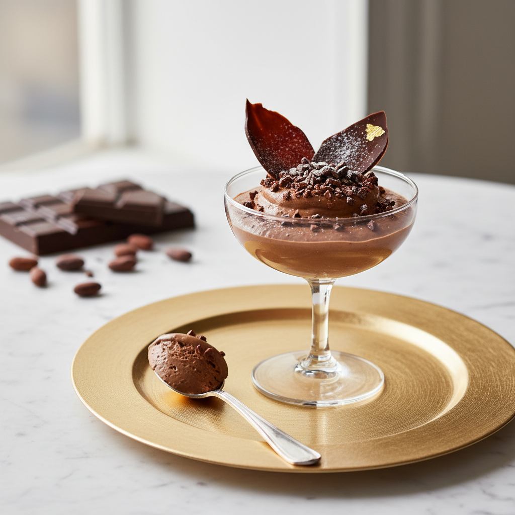 Photo de Recette de la mousse au chocolat aérienne et craquante