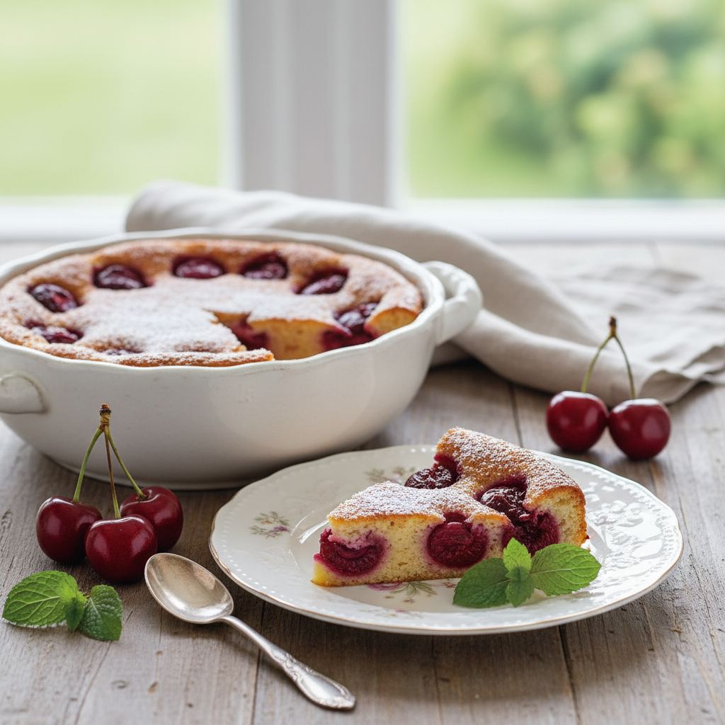 Photo de Recette de clafoutis aux cerises fondant et authentique