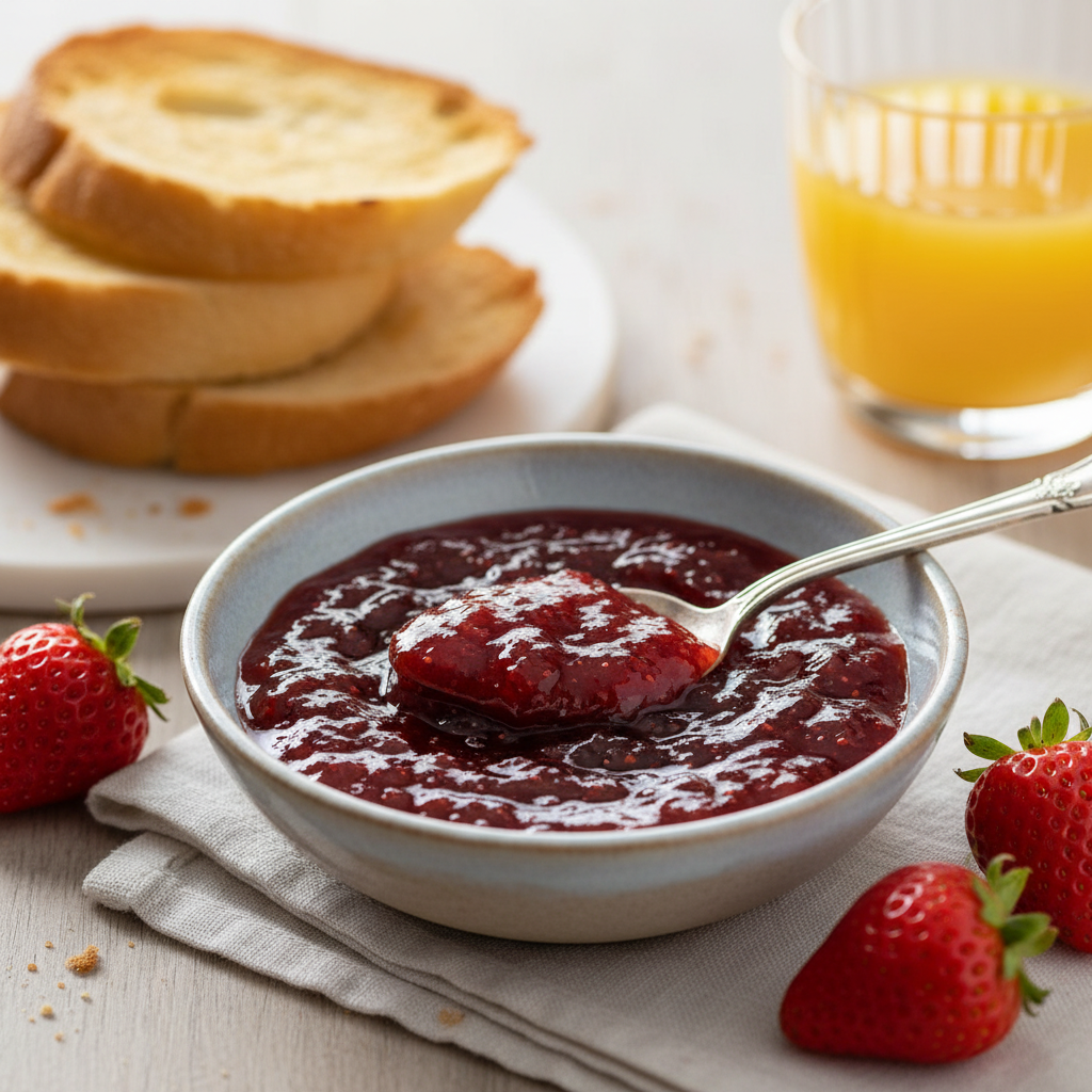 Photo de Recette de confiture de fraises onctueuse et parfumée