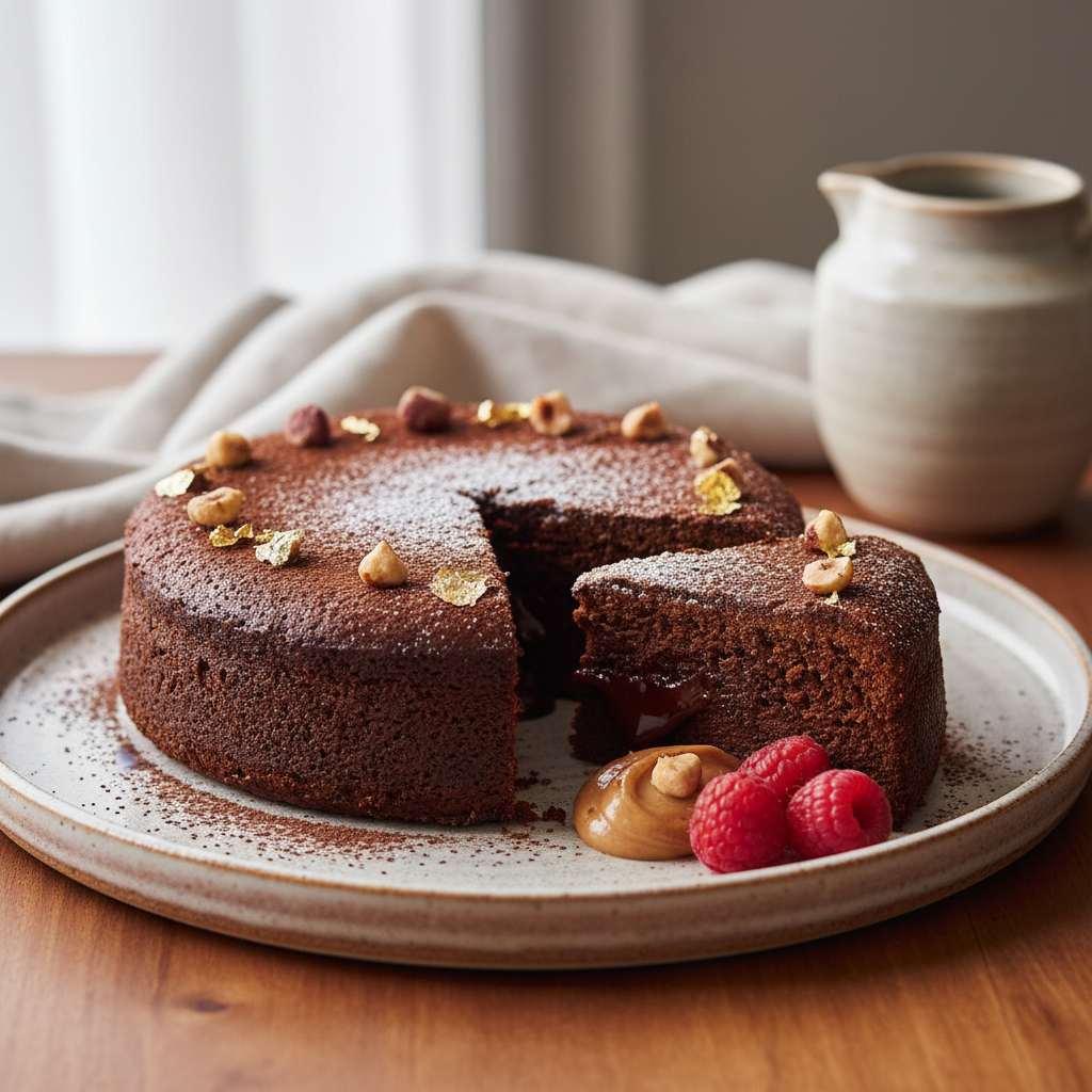 Photo de Recette de gâteau moelleux au chocolat et beurre noisette