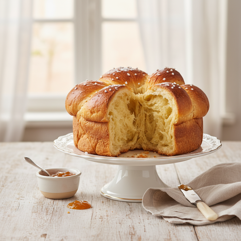 Photo de Recette de brioche boulangère à la mie filante incomparable