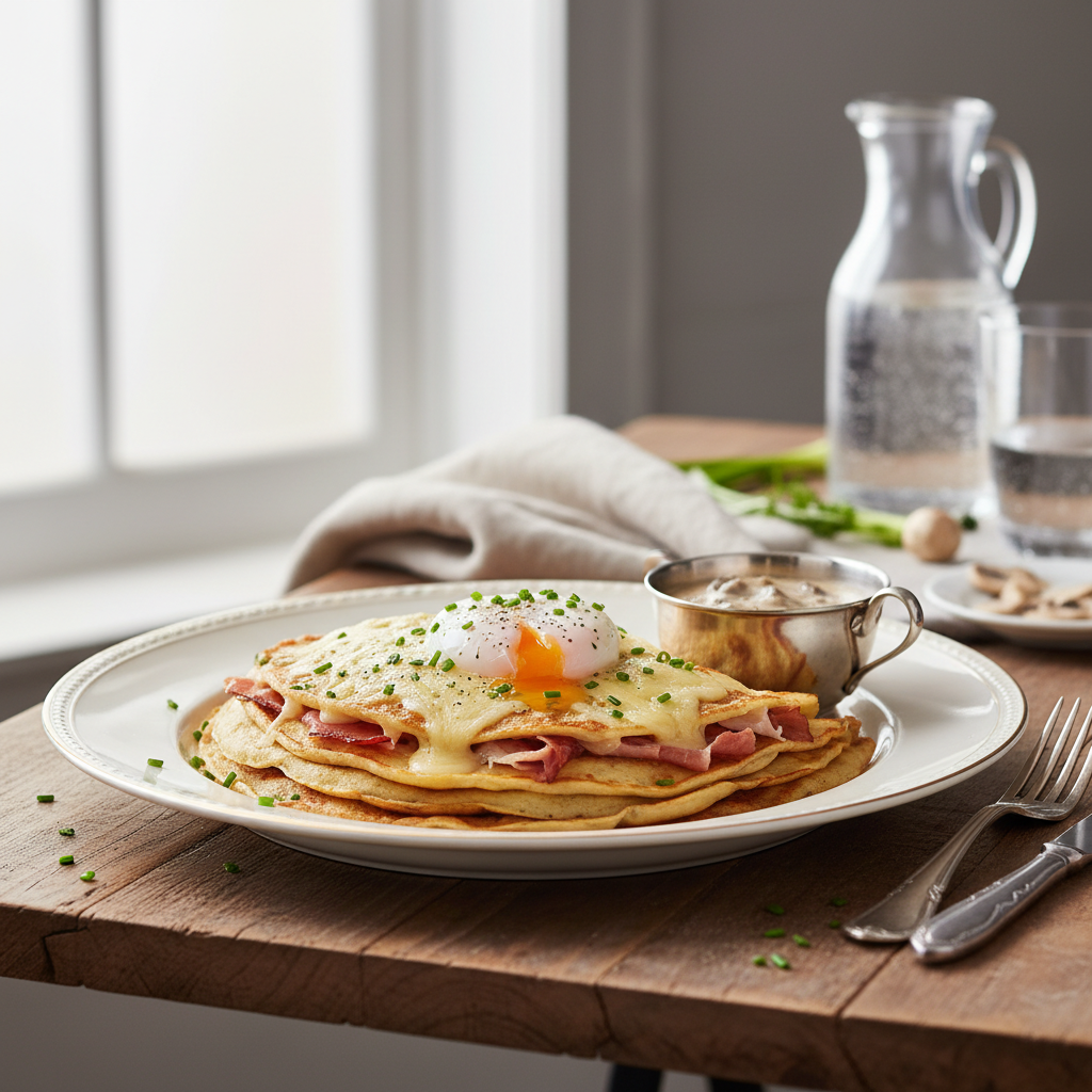 Photo de Recette des crêpes salées complètes et fondantes
