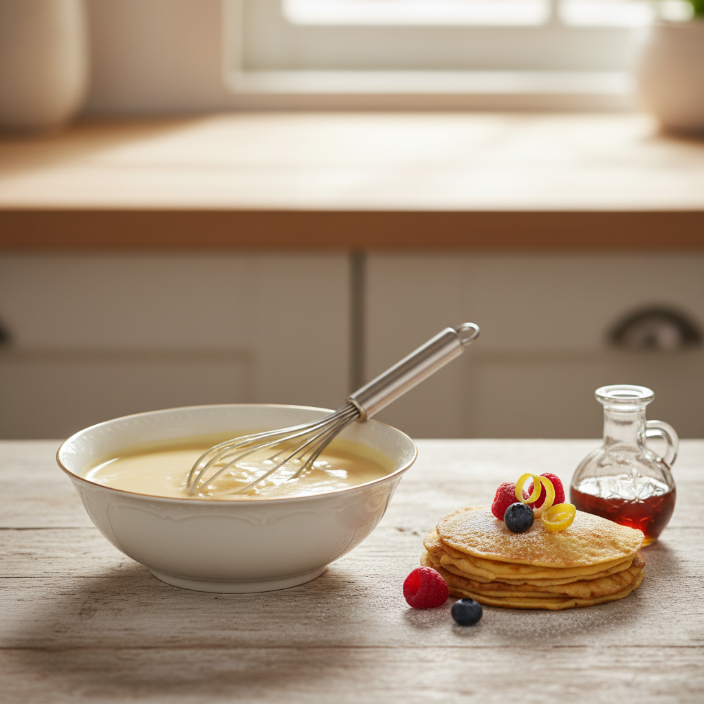 Photo de Recette de pâte à crêpes onctueuse réalisée au Thermomix