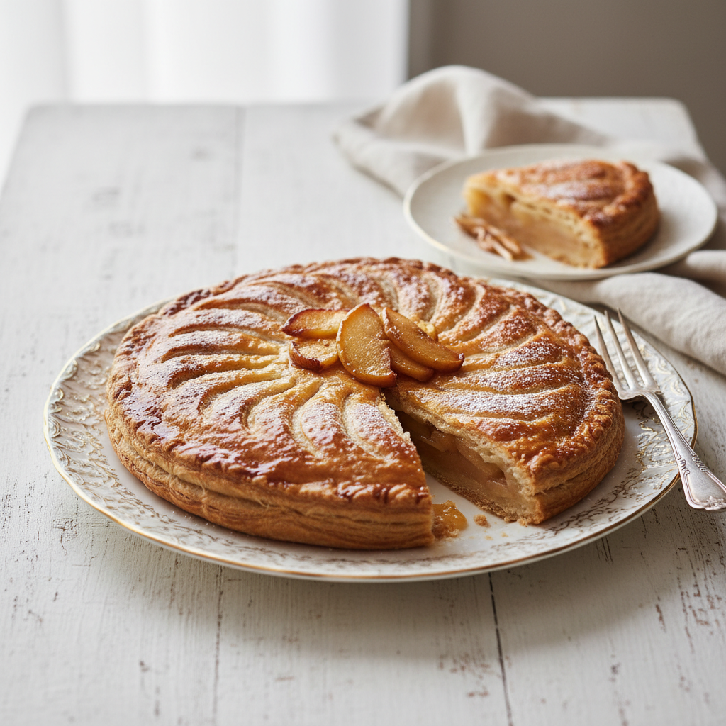 Photo de Recette de galette des rois aux pommes caramélisées