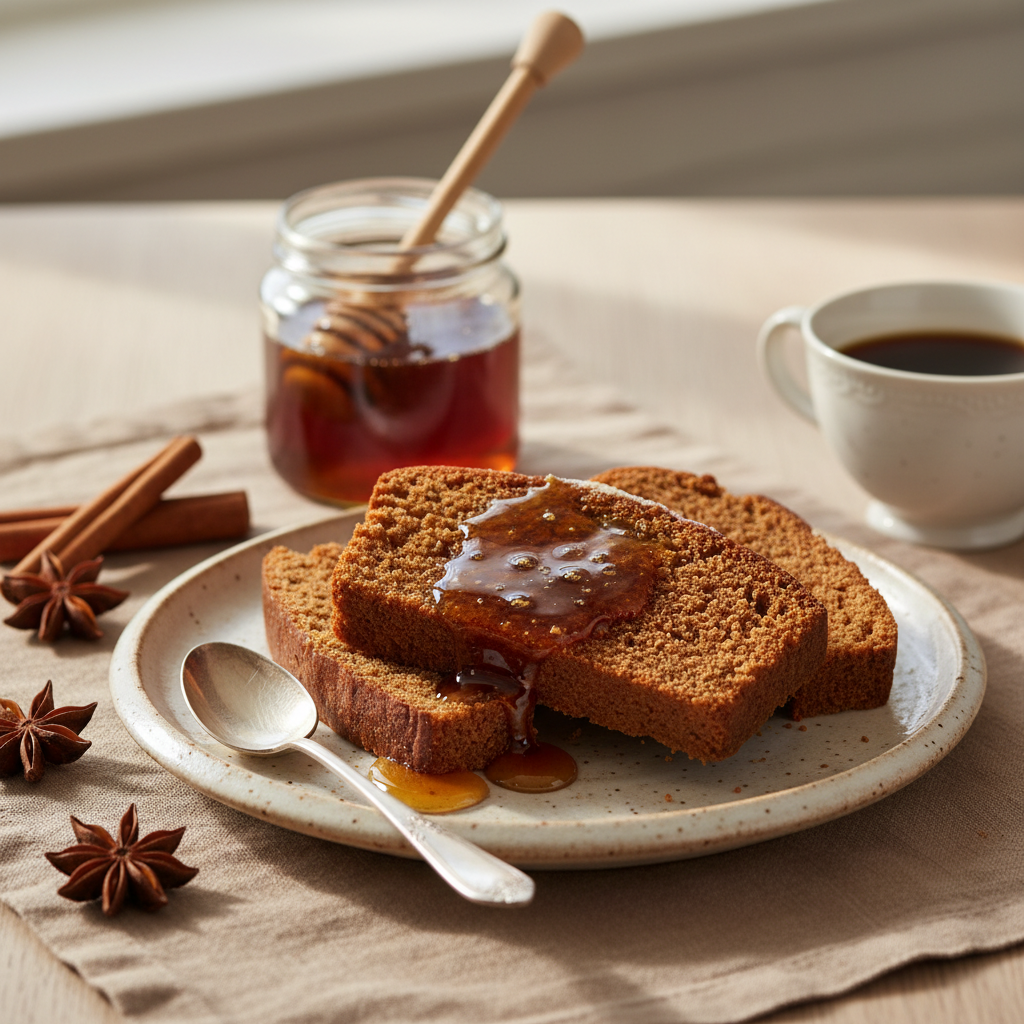 Photo de Recette de pain d'épice traditionnel au miel de forêt
