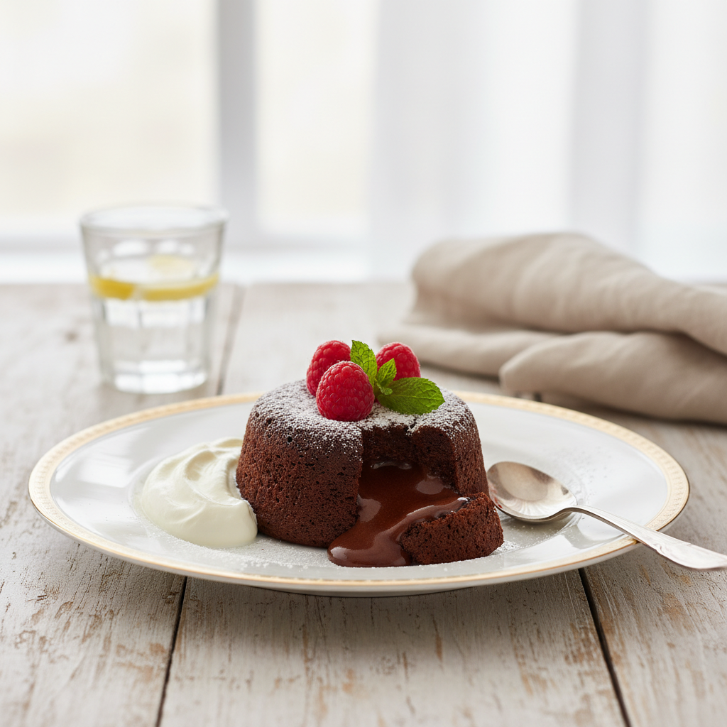Photo de Recette du fondant au chocolat de Cyril Lignac au mascarpone