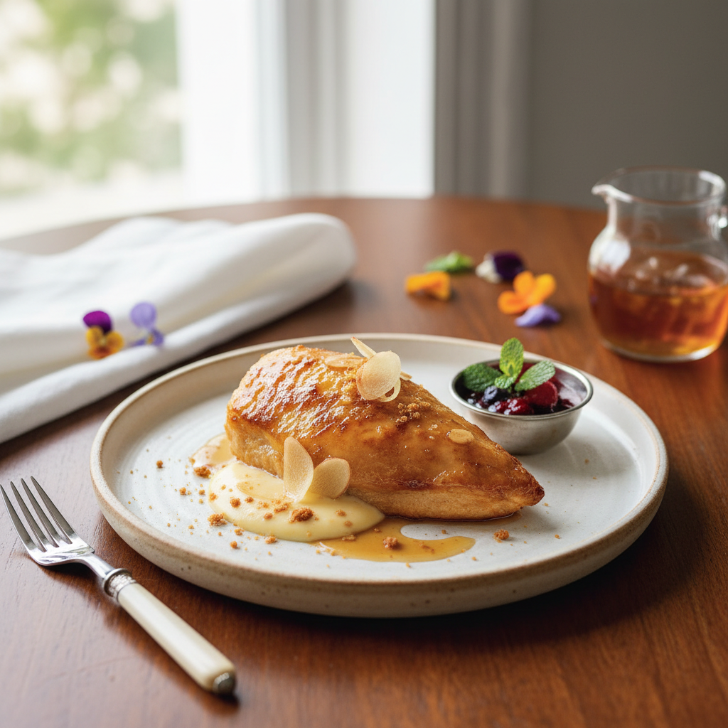 Photo de Recette du blanc de poulet moelleux à la poêle et au beurre