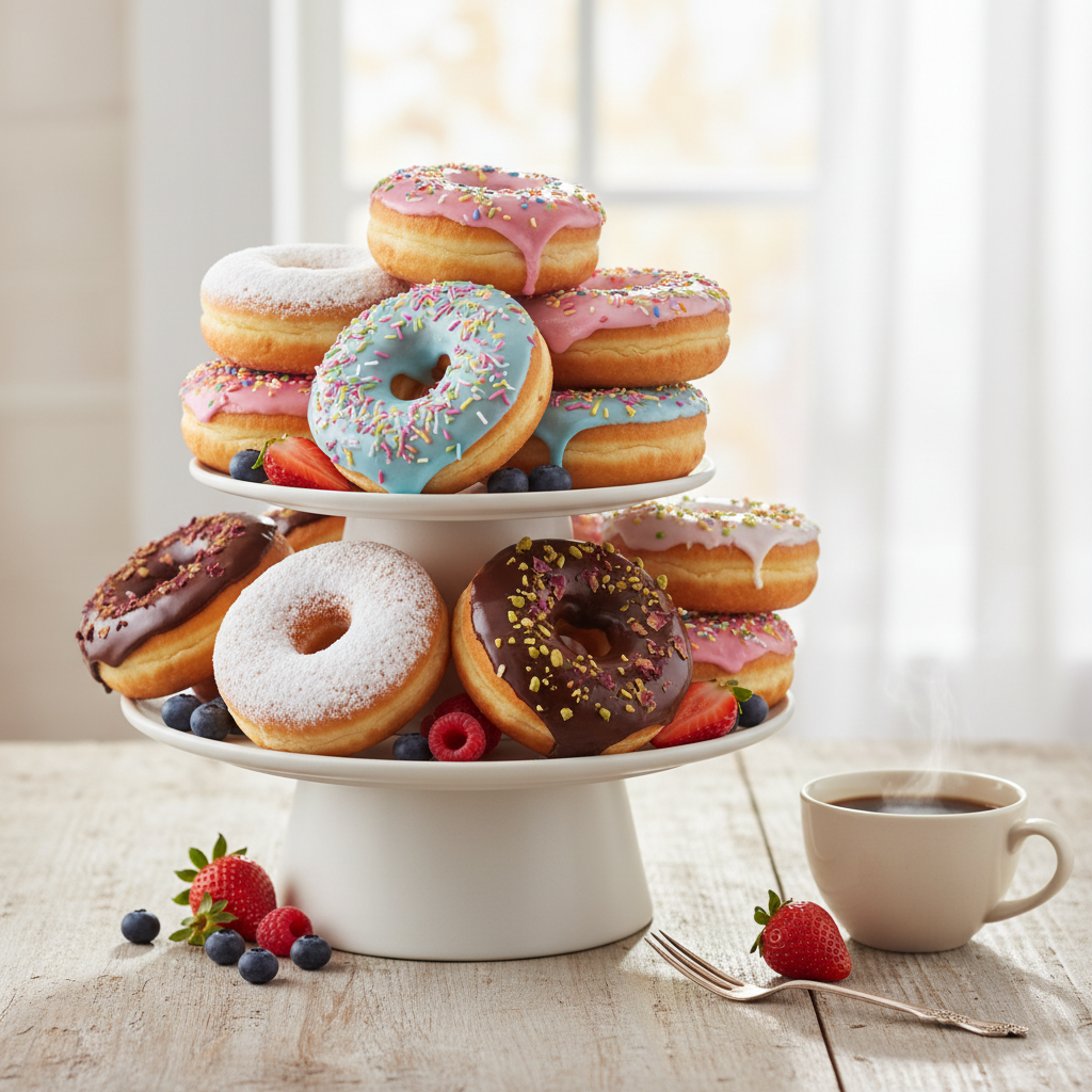 Photo de Recette de donuts à la machine moelleux et rapides