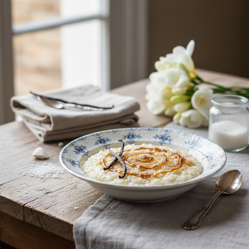 Photo de Recette du riz au lait à la vanille comme chez grand-mère
