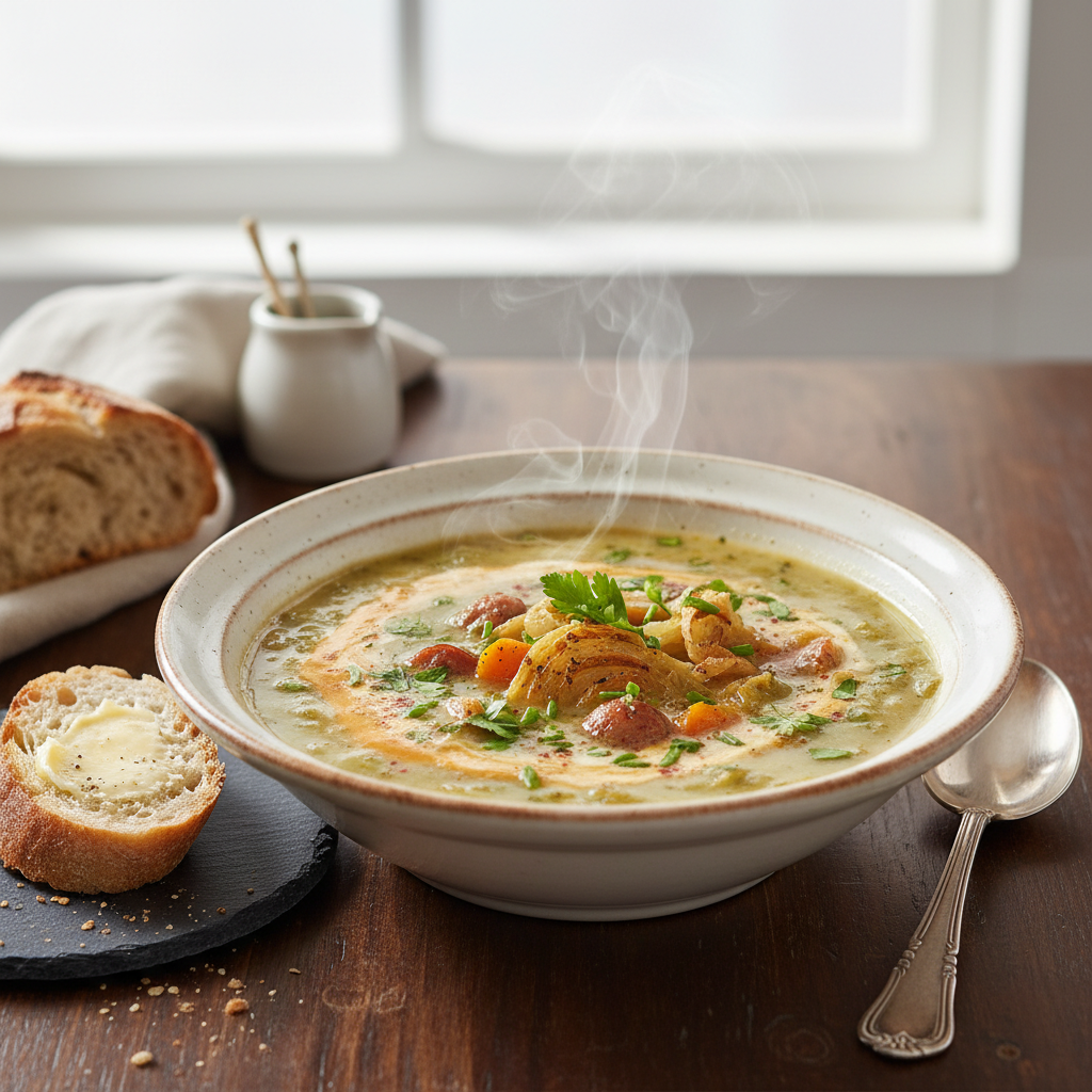 Photo de Recette de soupe au chou traditionnelle et réconfortante