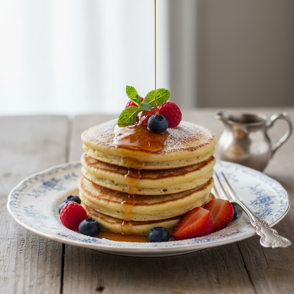 Photo de Recette de pancakes sans levure au secret de grand-mère