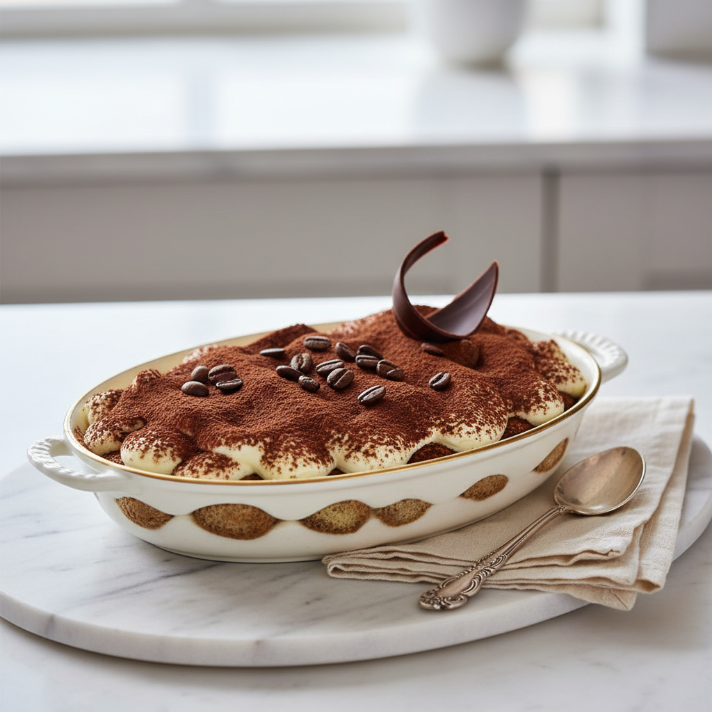 Photo de Recette de tiramisu italien traditionnel au café fort