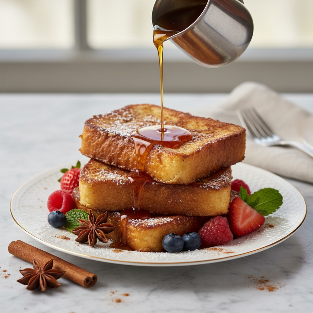 Photo de Recette de pain perdu doré et parfumé à la cannelle
