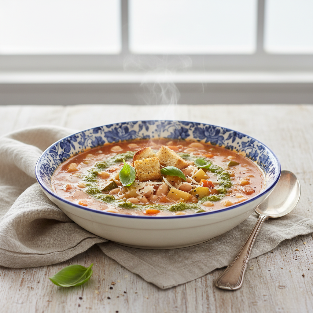 Photo de Recette de minestrone traditionnel à la façon de grand-mère