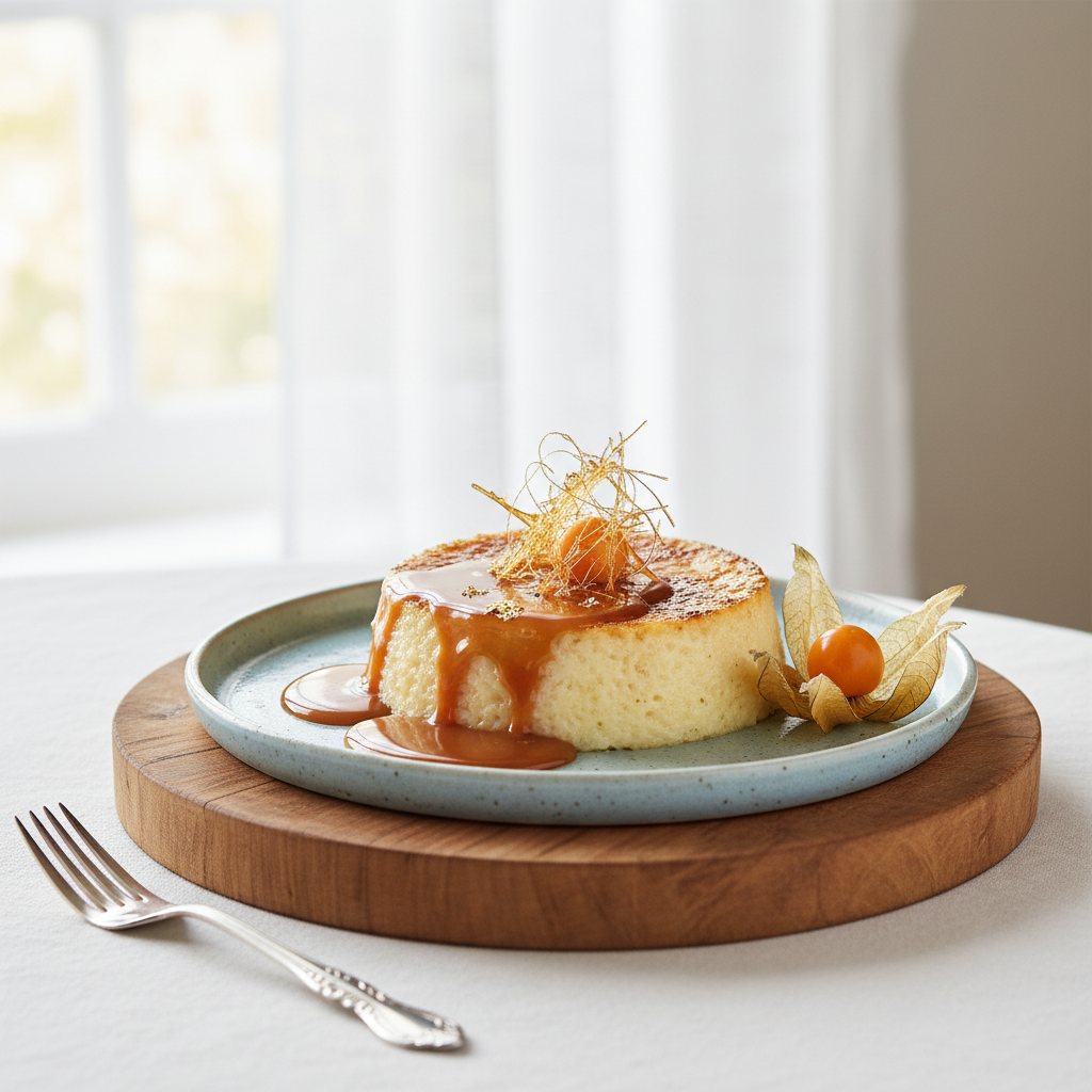 Photo de Recette de gâteau de riz crémeux et son caramel maison