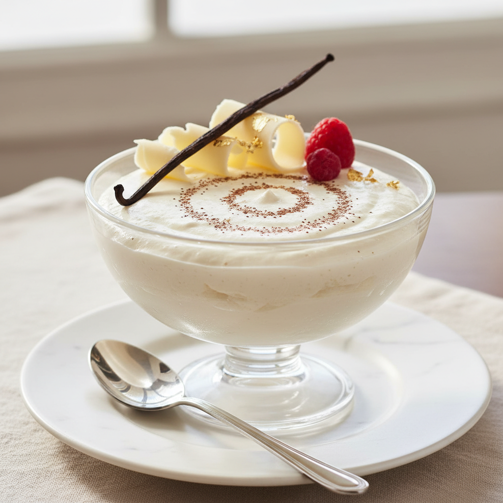 Photo de Recette de mousse au chocolat blanc onctueuse et vanillée