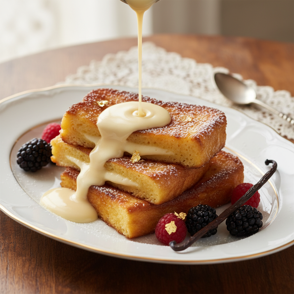Photo de Recette du pain perdu doré et fondant à la vanille