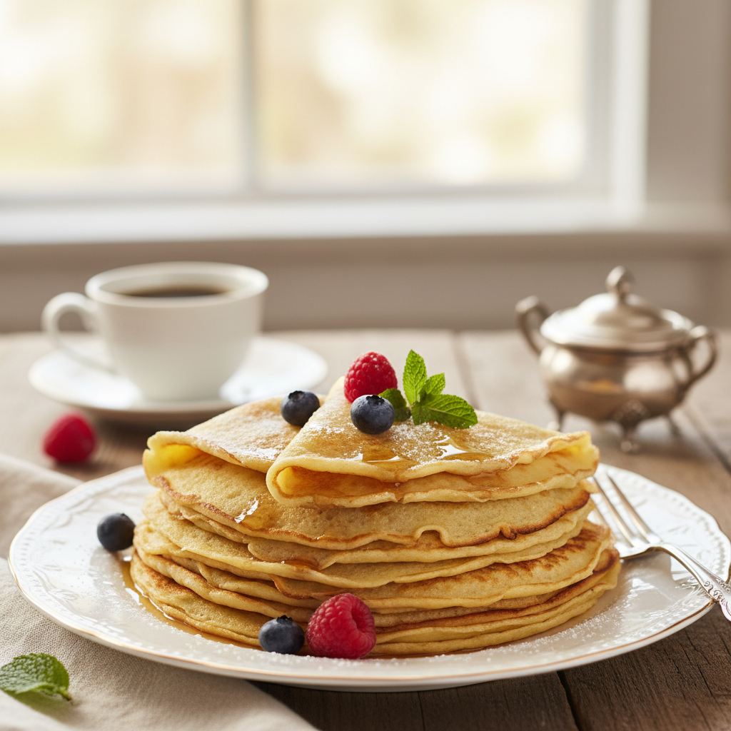 Photo de Recette des crêpes sans gluten au fini soyeux et doré