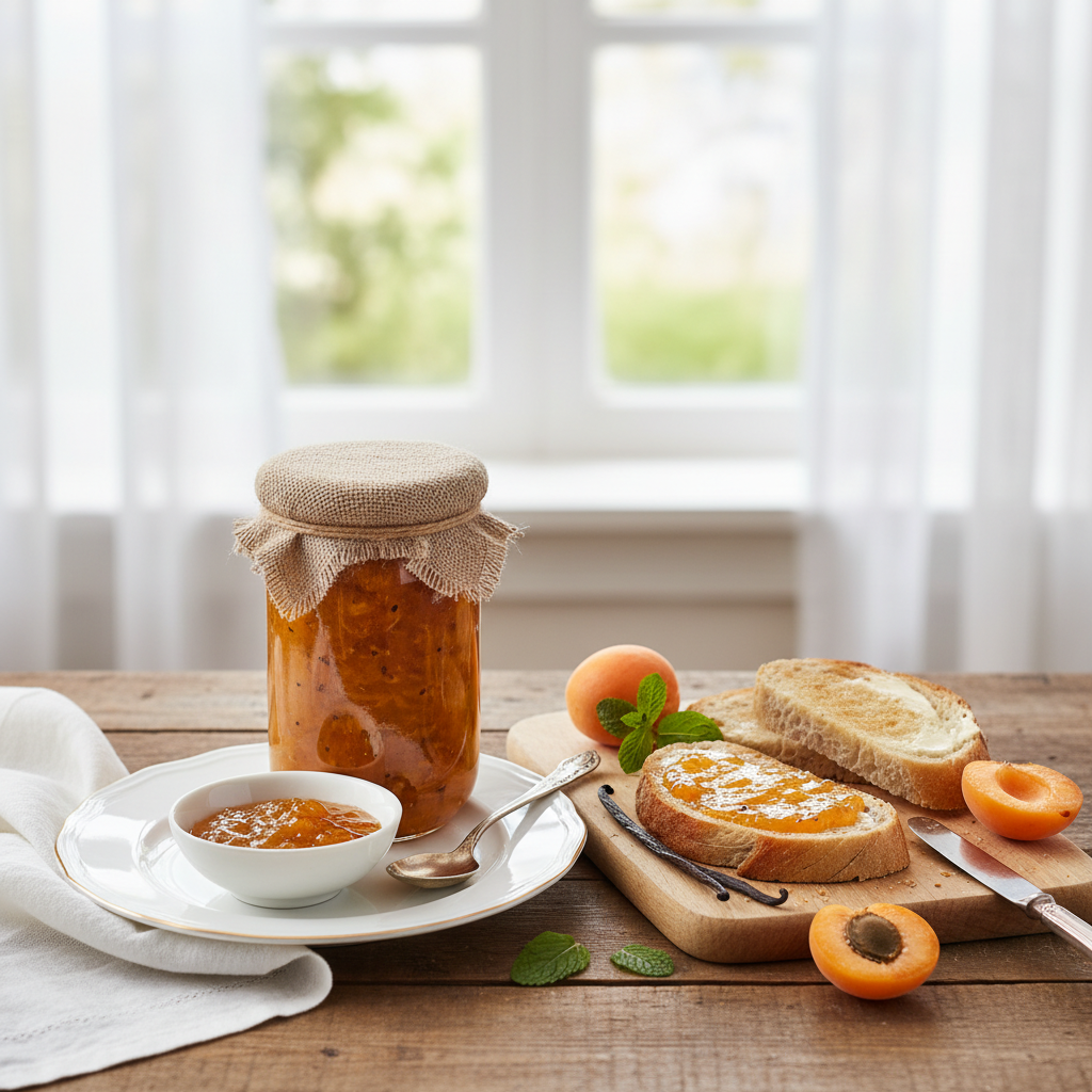 Photo de Recette de confiture d'abricots à l'ancienne et vanille