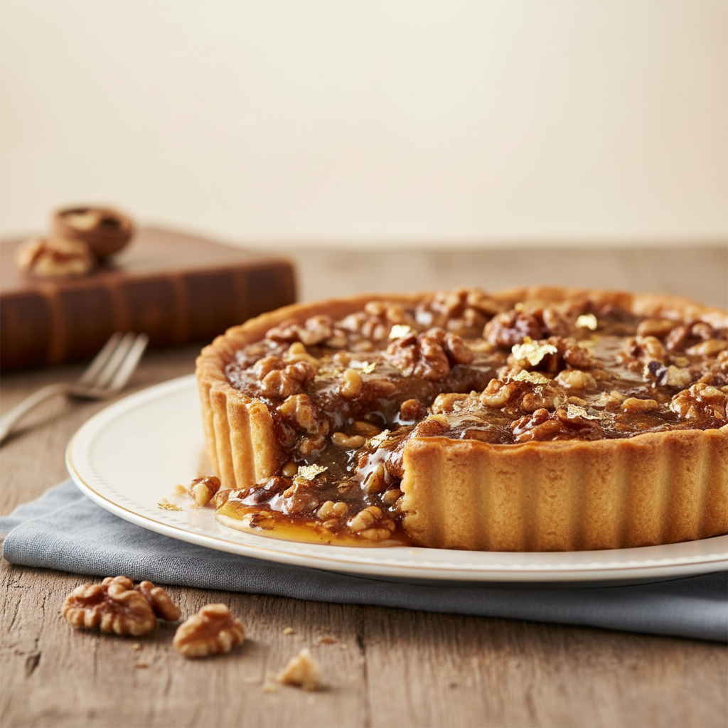 Photo de Recette de tarte aux noix gourmande et fondante