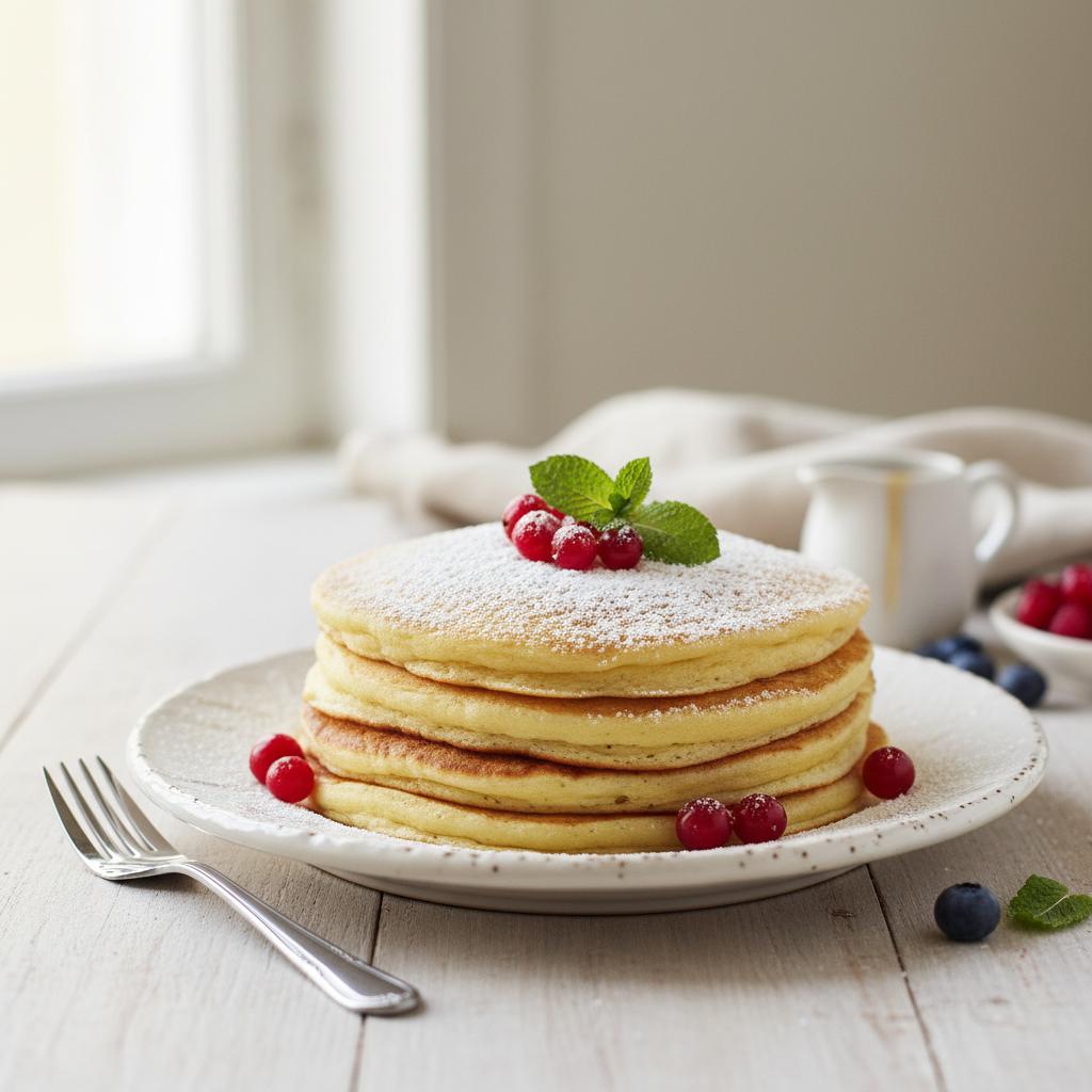 Photo de Recette de crêpes sans lait à la texture aérienne