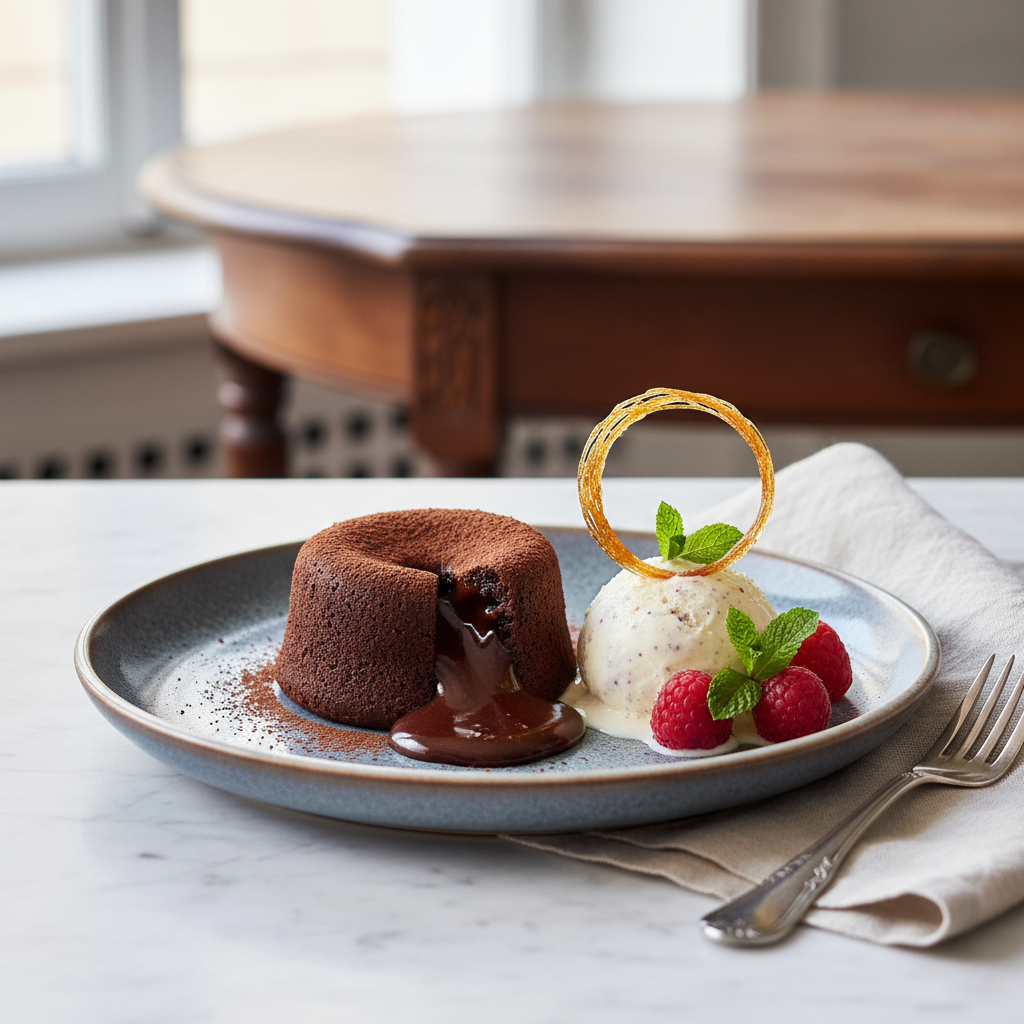 Photo de Recette du fondant au chocolat Nestlé cœur coulant