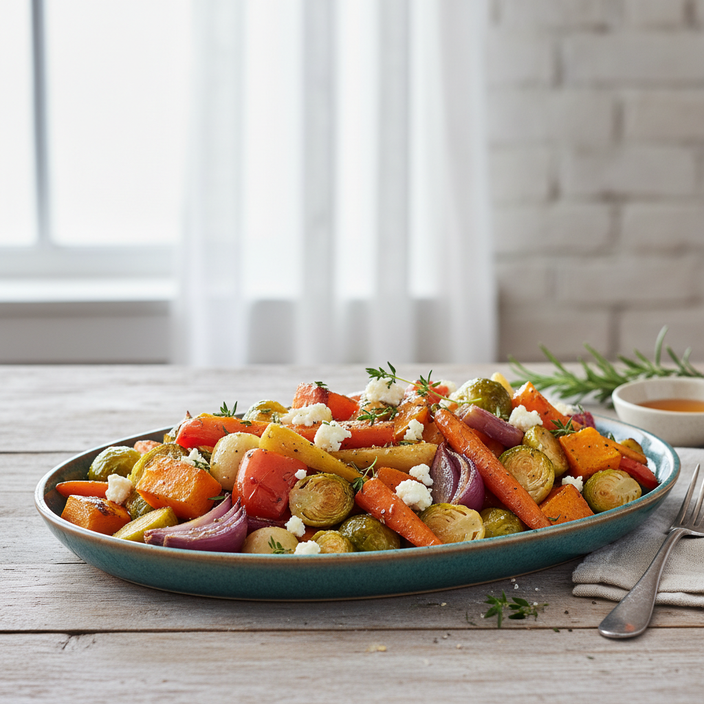 Photo de Recette de poêlée de légumes de saison rôtis au miel
