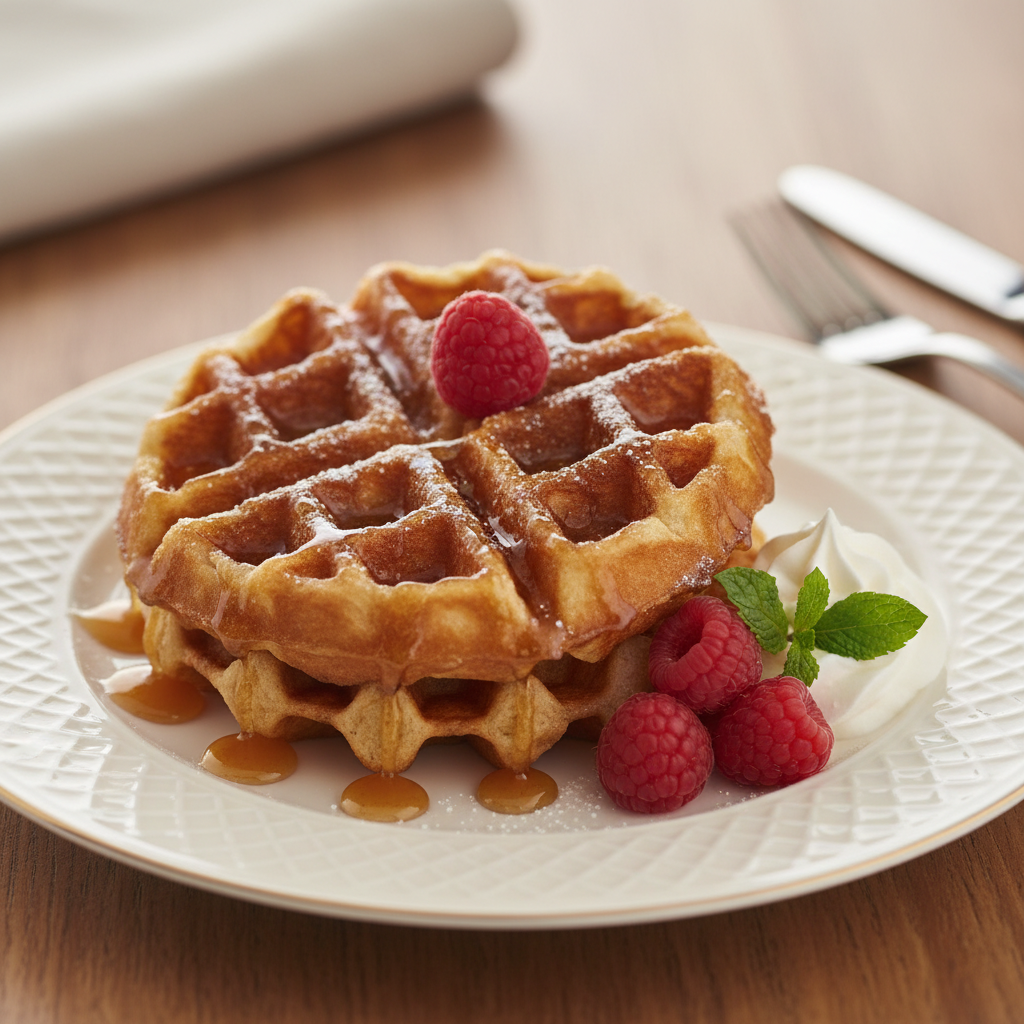 Photo de Recette de la gaufre liégeoise traditionnelle et caramélisée