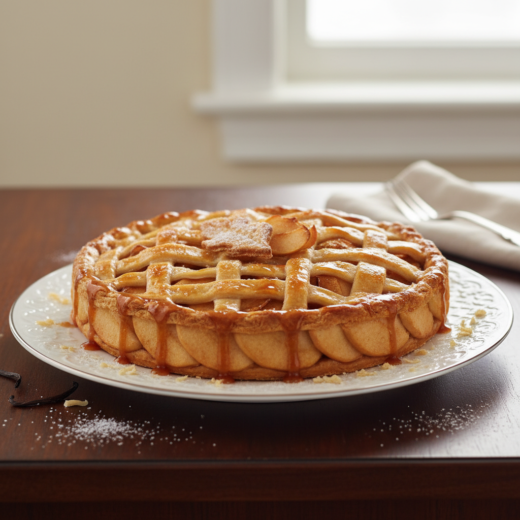 Photo de Recette de tarte aux pommes traditionnelle et caramélisée