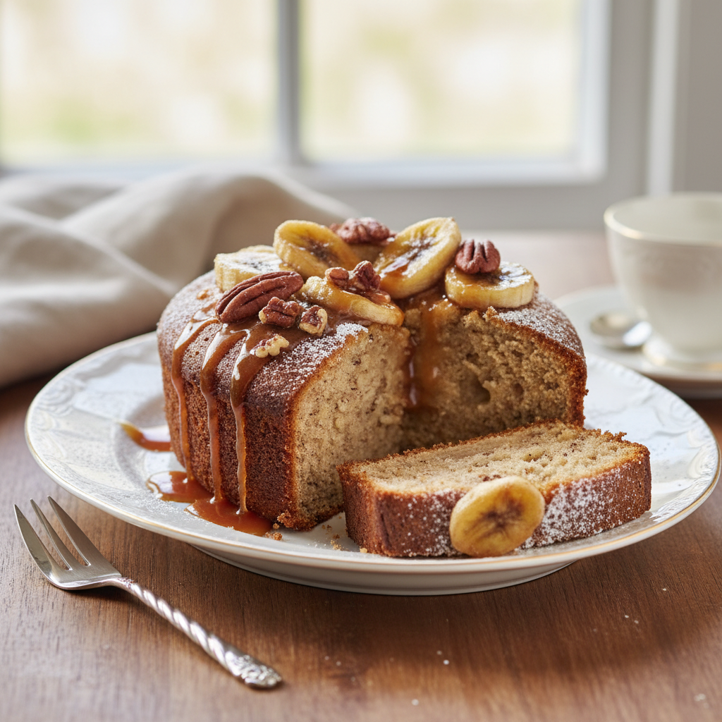 Photo de Recette de gâteau à la banane fondant et parfumé