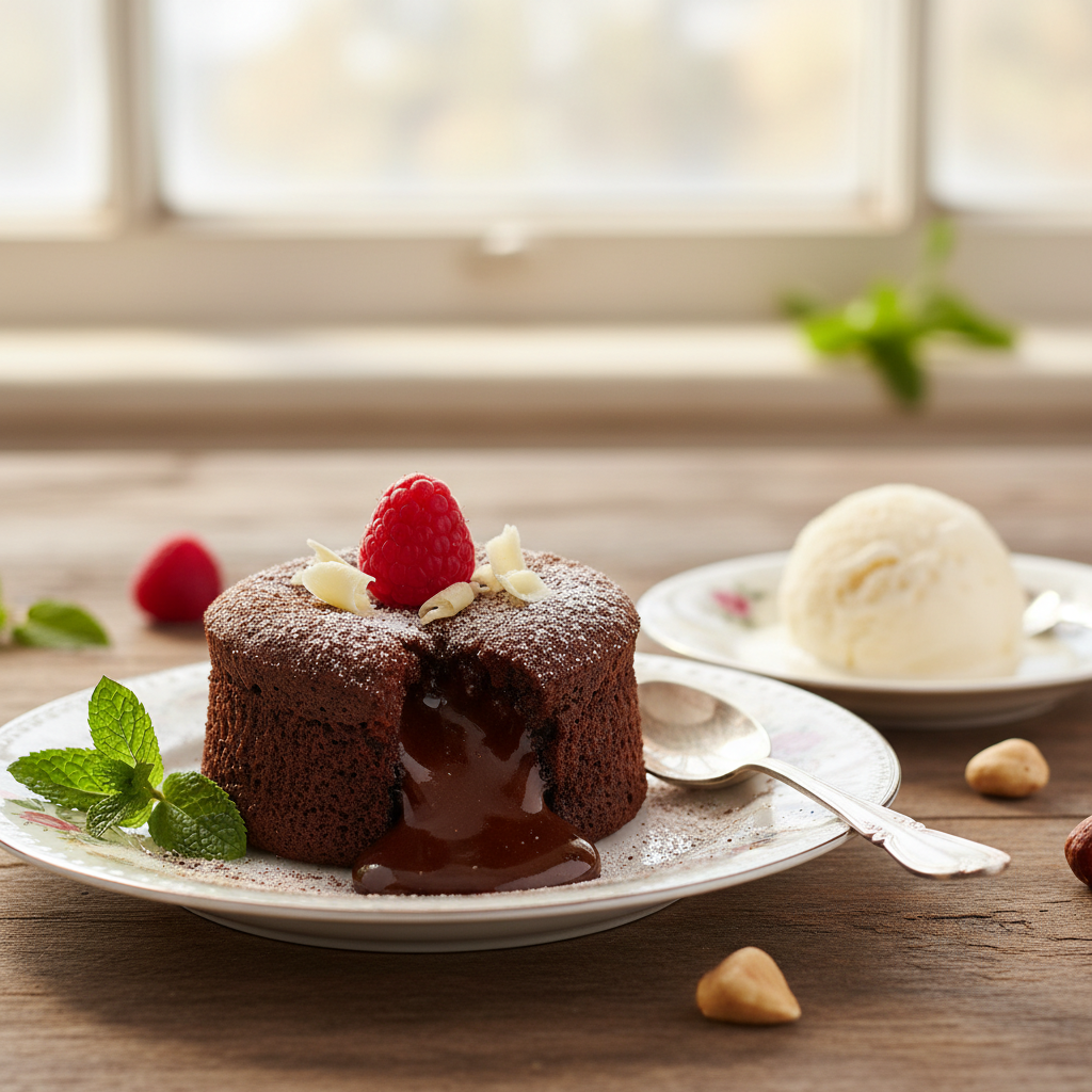 Photo de Recette d'un mug cake au chocolat fondant et express