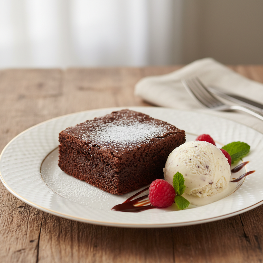 Photo de Recette du brownie américain traditionnel au chocolat noir