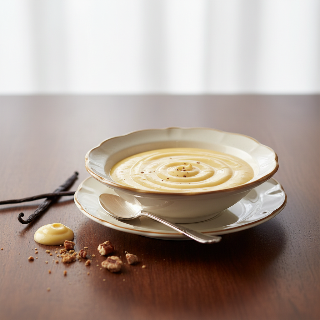 Photo de Recette de la crème anglaise onctueuse à la vanille bourbon