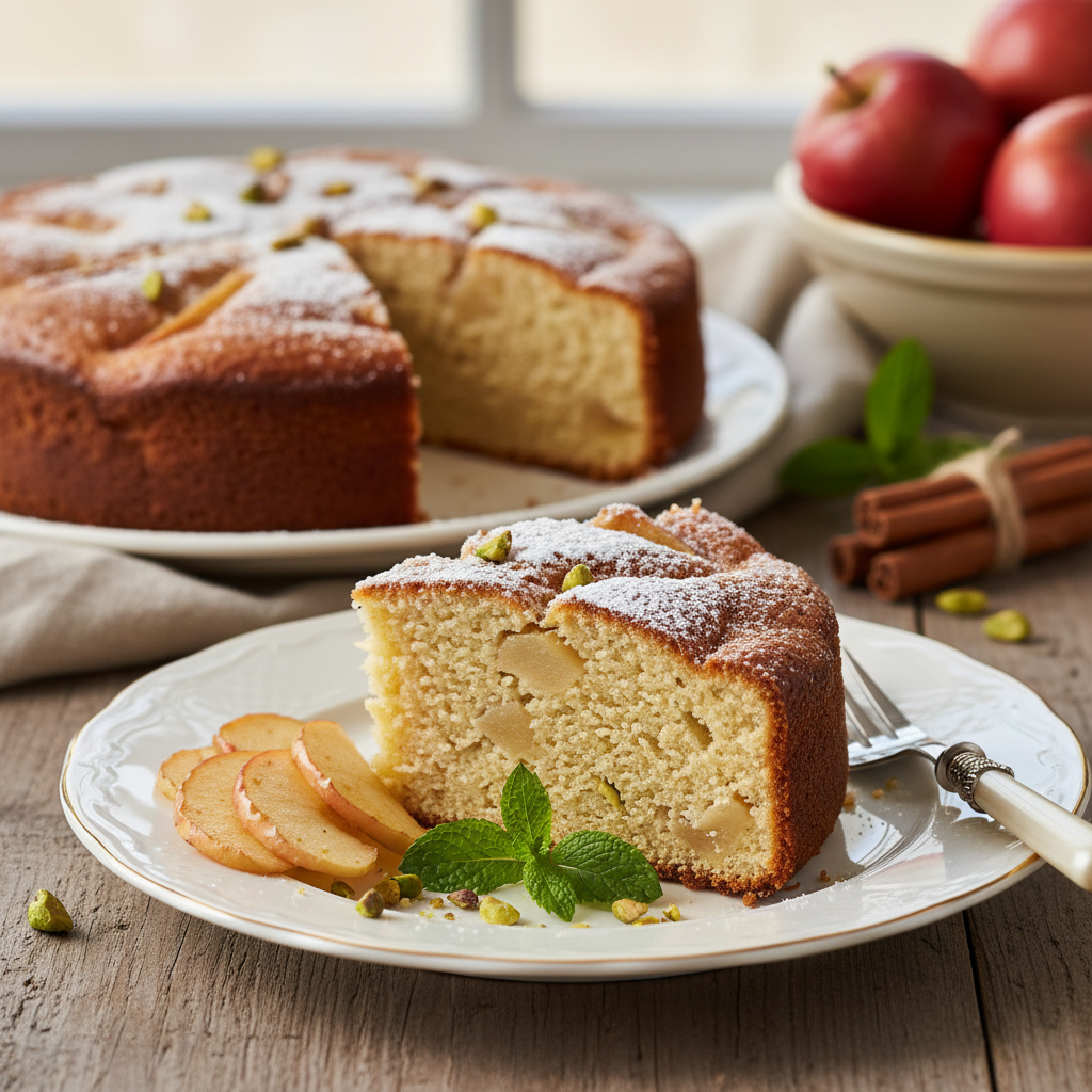 Photo de Recette de gâteau au yaourt et aux pommes traditionnel