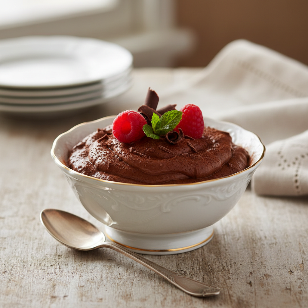 Photo de Recette de mousse au chocolat noir façon grand-mère