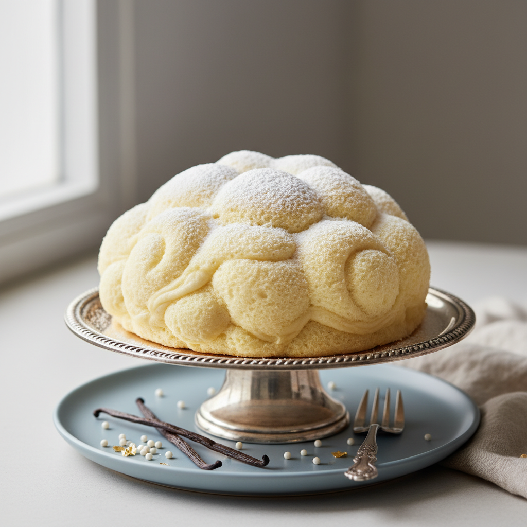 Photo de Recette de gâteau super moelleux façon nuage à la vanille