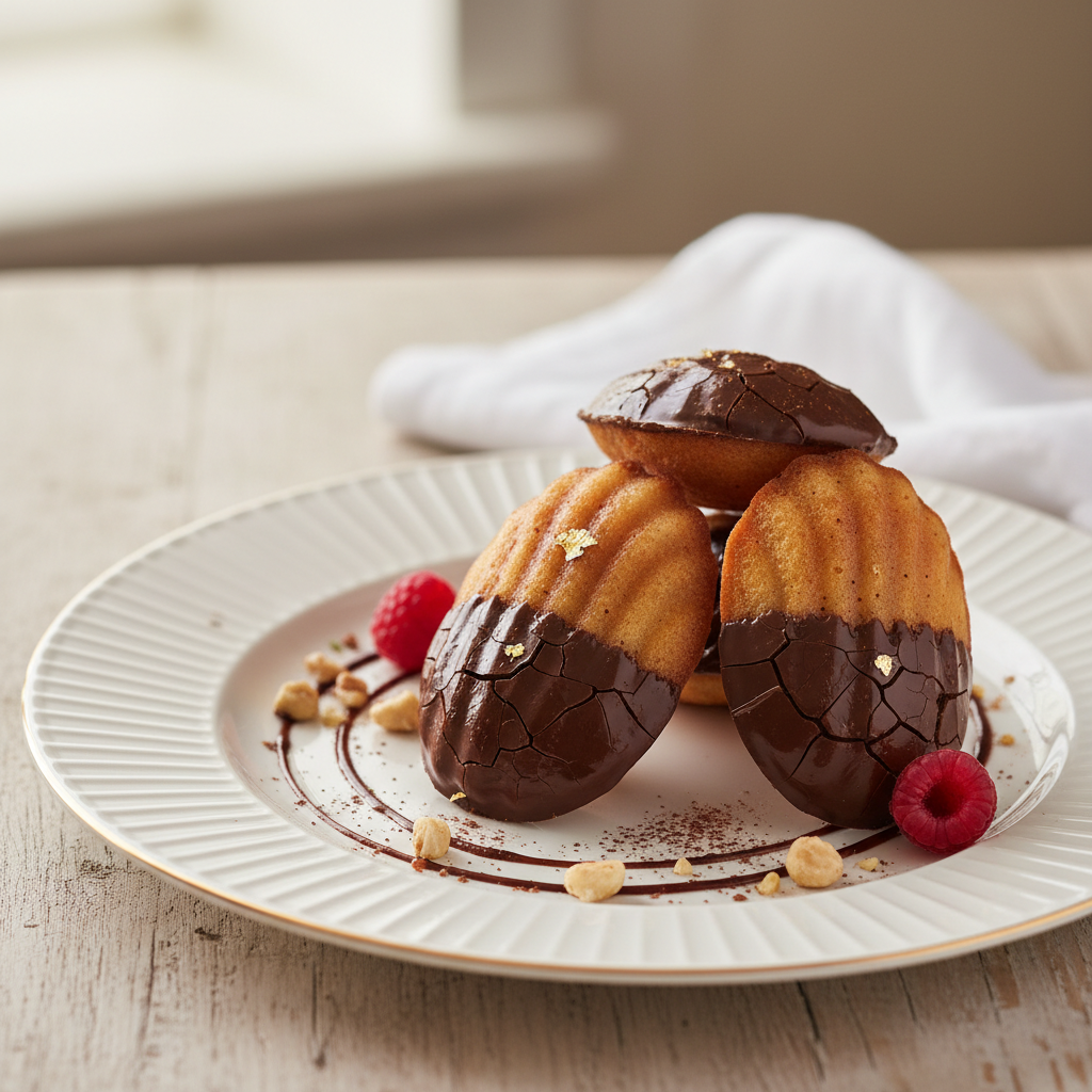 Photo de Recette des madeleines au chocolat et leur coque craquante